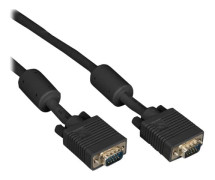 Black Box VGA Video Cables with Ferrite Core - VGA-kabel - HD-15 (VGA) (hane) till HD-15 (VGA) (hane) - 1.5 m - formpressad, plenum - svart