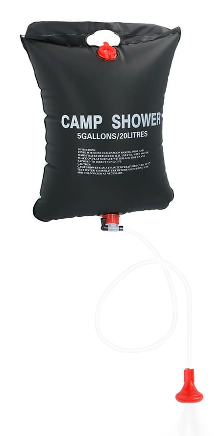 Soluppvärmd campingdusch 20 liter för varma duschar utomhus
