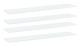 vidaXL Hyllplan 4 st vit 100x20x1,5 cm konstruerat trä Vit