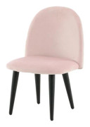 FURNLUX BARNRUMSSTOL SAMMET LJUSROSA & SVART 40CM
