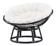 FURNLUX UTOMHUSFÅTÖLJ BONNIE VIT & SVART 115CM