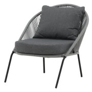 FURNLUX UTOMHUSFÅTÖLJ LINDOS GRÅ & SVART 73CM