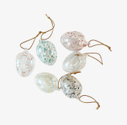 Cult Design - Glasägg Stänk 6-pack - Transparent - Påskpynt - Från Homeroom