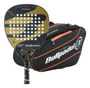 BULLPADEL HACK 03 Junior FIP Padelracket + BULLPADEL BPP-23015 TOUR Svart Padel Bag