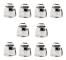 INF Vintage Bells 35x35x24mm Nickel (Silver) - Pack of 10