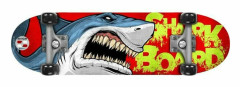 skateboard Shark 71 x 20 trä/pVC röd/blå