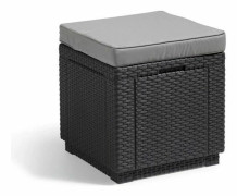 Allibert Cube Förvaringspuff grafit 213785