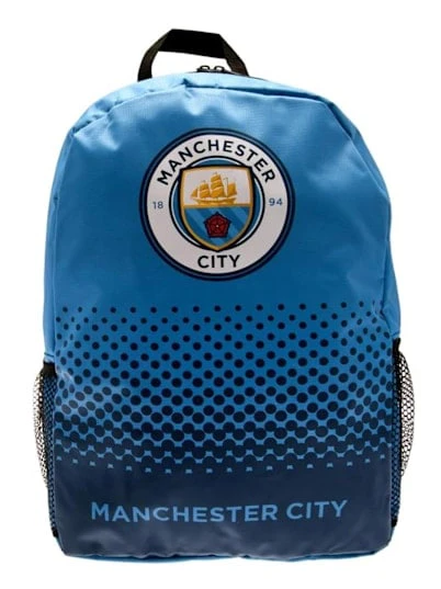 Man City Unisex Fade Design Ryggsäck One Size Svart/Vit En Storlek