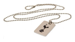 Tottenham Hotspur FC Emaljvapen Hundbricka och Kedja En Storlek Si Silver One Size