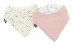 Bib Domiva Light Pink Cotton 2 Pieces (2 Units)