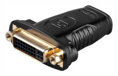 MicroConnect - Videokort - HDMI hona till DVI-I hona - svart - tumskruvar