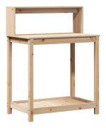 Växtbord med hylla 82,5x50x109,5 cm massiv furu