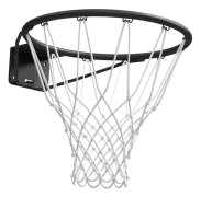 Officiell Storlek (45 Centimeter) Basketbollring, Korg, Vitt Nät och Väggmonteringsfästen. Lämplig för Vuxna och Barn (Svart)
