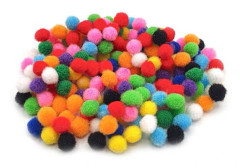 MégaCréa DIY - Mini pompom assorterade 0,8 cm 100 stycken