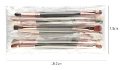Sminkborstar Set, Ingen Irritation Tvättbara Syntetiska Fiber Dubbelsidiga Ögonskuggsapplikatorer För Nybörjare & Professionella, Bekväma &