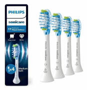 Philips Premium Plaque Defence HX9044/87 Pakke med 4 børstehoveder, 4 stk, Hvid, 3 måned(er), Mellem, 62000 Omdrejninger pr. minut, Philips