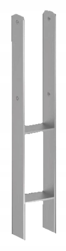 Pelarfot H-fäste stål 80x600mm