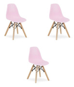 ZUBI stol - rosa x 3