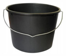 Bygghink, plast, 12 l, svart