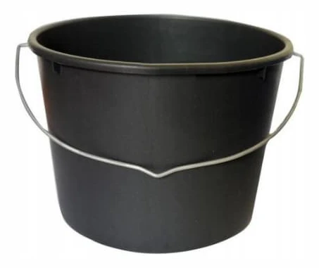 Bygghink, plast, 12 l, svart