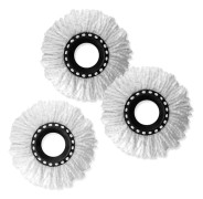 3-pack Mopphuvuden Ersättning, 360° Snurr Mopphuvuden, Mikrofiber Mopprefiller för Enkel Rengöring, Kompatibla med de Flesta Snurrmoppar