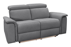 Loft24 - 2-sits soffa med manuell relaxfunktion Pareli - Grå - 2-sits soffor - Från Homeroom