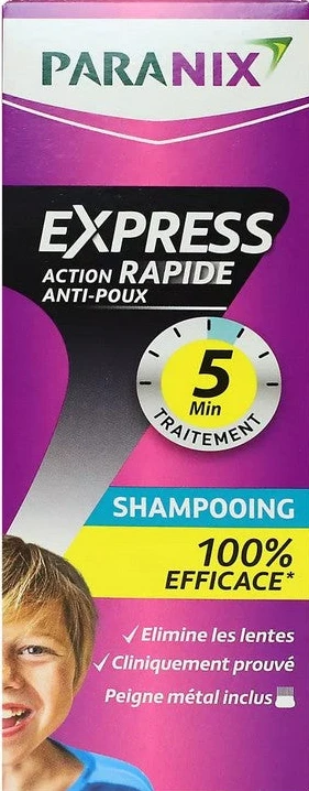 Paranix Express Rapid Action Anti-Lice 5 Minutes Schampo 200ml + metallkam ingår