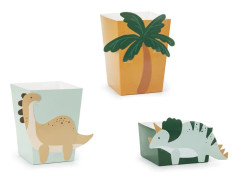Dinosaurie-snacksboxar, mix (1 låda / 50 förpackningar) (1 förpackning / 6 st.)