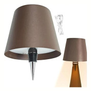 Trådlös Flasklampa, RGB LED Flasklampa_xx Brown