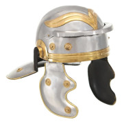 Romersk riddarhjälm i stål för LARP och cosplay | Färg: Silver | Storlek: Standard