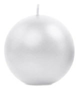 Candle Sphere, metallic, pärla, 6cm (1 pkt / 10 st.)