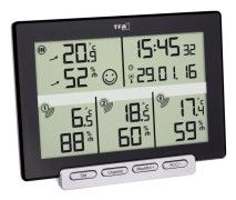 TFA Dostmann Multi-Sens Trådlös termo-/hygrometer Svart 30.3057.01
