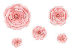 Pappersblommor, rosa, blandade (1 ask / 4 förpackningar)