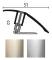Flexibelt profil för justering Parkett L 51 mm Höjdskillnad 7 - 23 mm i aluminium Platinium