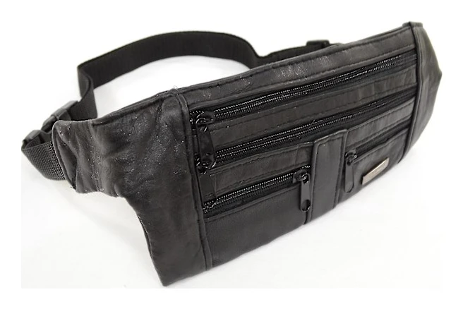 Unisex Mjukt Nappa Läder Midjeväska / Magväska / Penningbälte