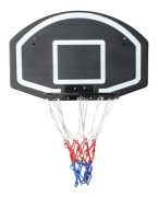 Dörrväggmonterad basketmatch för inomhus-/utomhusbruk, väggmonterad basketkorg, 72,4 cm x 45,72 cm stor ryggstöd, splittersäker ryggstöd i PE, svart