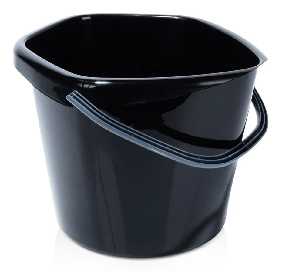 Svart plasthink 10 l