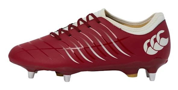 Canterbury Phoenix 2.0 Team Soft Ground Rugby Boots för män, Storlek 46 (11 UK) Red 11 UK