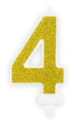 Party Deco Sifferljus med glitter - 4 - 1 st universal