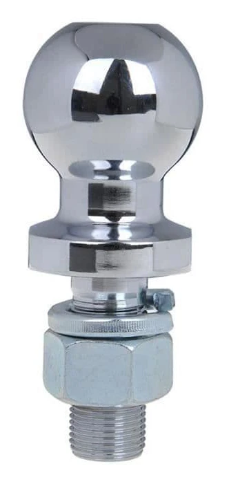 dragkula 50 mm rakt stål M22 x 55 mm silver