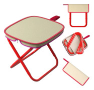 Styck (Röd) Hopfällbar Campingpall, Bärbar Fällpall, Hopfällbara Campingpallar, Bärbar Campingsits, Hopfällbar Campingpall, Utomhus Fällpall, Min