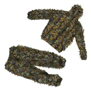 3D Ghillie Kostym Kamouflage Kläder Djungeldräkt Träningsblad Kläder Jaktdräkt Byxor Huva för jacka Tvådelad