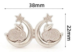 2 ST Byxor Midjejusteringsnålar SILVER KANIN KANIN silver_xx