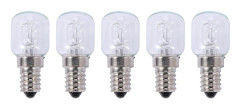 5x E14 Högtemperatur Glödlampa 500 Grader 25w Halogen Bubbelugn Glödlampa E14 250v 25w Quartz Glödlampa