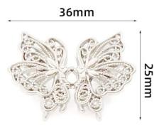 2 ST Byxor Midjespännare Knappnålar SILVER ELEGANT FJÄRIL silver silver Elegant Butterfly-Elegant Butterfly
