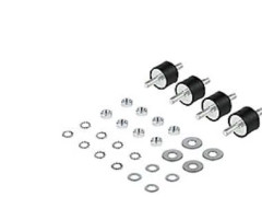 vibrationsdämpare - 1 set, 4 st, 80 kg styck, 30x30x20 mm, M8, rostfritt stål
