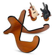 Gitarrställ, gitarrställ i trä, golvgitarrställ, ukulele-ställ i trä, portabelt och avtagbart för mandolin, banjo och violin