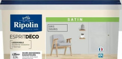 RIPOLIN All Pieces Wall Paint - Satin Mouse Grey, 2,5L