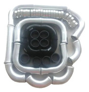 Aluminium Turbo Intercooler Rör, 2,2" Diameter, Omfattande Installationskit,Svart