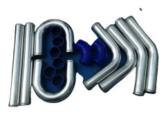 Intercooler Turbo Rörkit, 2" Storlek, Hållbart Aluminium Material, Universell Passform